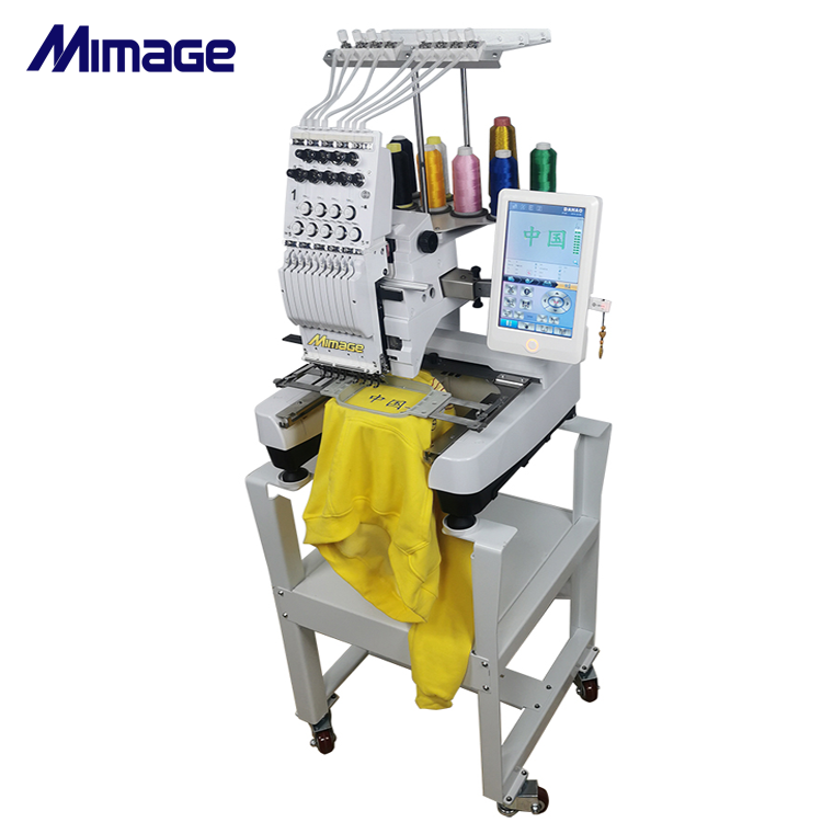 Computerized Single Head Auto Embroidery Machine Hat Garment Scarves