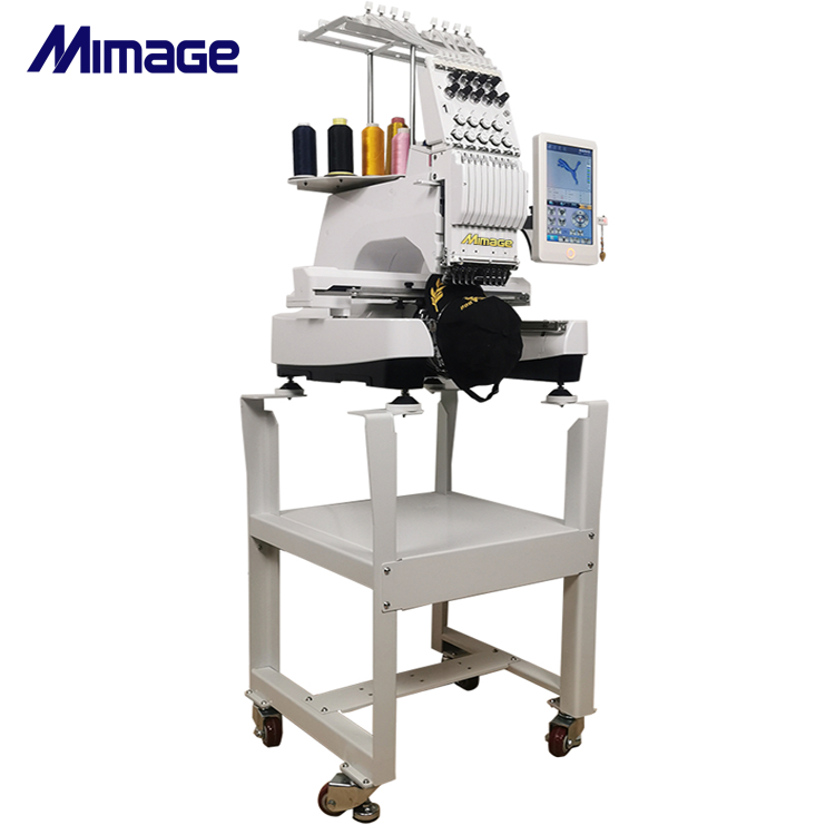 Computerized Single Head Auto Embroidery Machine Hat Garment Scarves